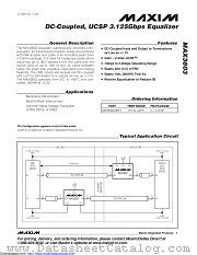 MAX3803UBP datasheet pdf MAXIM - Dallas Semiconductor