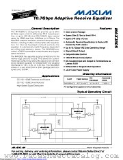MAX3805ETE#G16 datasheet pdf MAXIM - Dallas Semiconductor