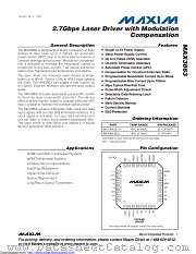 MAX3863ETJ+ datasheet pdf MAXIM - Dallas Semiconductor