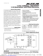 MAX3880ECB+ datasheet pdf MAXIM - Dallas Semiconductor