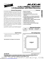 MAX3881ECB+D datasheet pdf MAXIM - Dallas Semiconductor