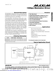 MAX3942ETG datasheet pdf MAXIM - Dallas Semiconductor