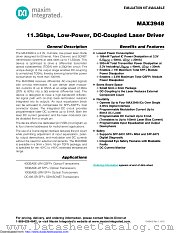 MAX3948 datasheet pdf MAXIM - Dallas Semiconductor
