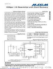 MAX3953UGK-D datasheet pdf MAXIM - Dallas Semiconductor