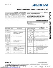 MAX3991EVKIT# datasheet pdf MAXIM - Dallas Semiconductor