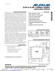 MAX3996CTP+T datasheet pdf MAXIM - Dallas Semiconductor