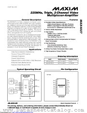 MAX4027ESD+ datasheet pdf MAXIM - Dallas Semiconductor