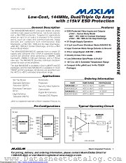 MAX4030EEUA datasheet pdf MAXIM - Dallas Semiconductor