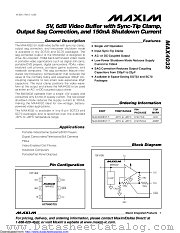 MAX4032EUT+T datasheet pdf MAXIM - Dallas Semiconductor