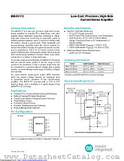MAX4172ESA-T datasheet pdf MAXIM - Dallas Semiconductor