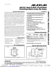 MAX4175ADEUK datasheet pdf MAXIM - Dallas Semiconductor