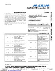 MAX4206EVKIT+ datasheet pdf MAXIM - Dallas Semiconductor