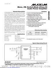 MAX4295ESE+ datasheet pdf MAXIM - Dallas Semiconductor