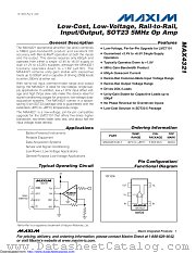 MAX4321EUK datasheet pdf MAXIM - Dallas Semiconductor