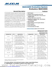 MAX44005EVSYS# datasheet pdf MAXIM - Dallas Semiconductor
