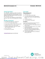 MAX44205EVKIT datasheet pdf MAXIM - Dallas Semiconductor
