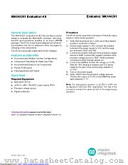 MAX44291EVKIT datasheet pdf MAXIM - Dallas Semiconductor