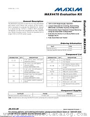 MAX4470EVKIT+ datasheet pdf MAXIM - Dallas Semiconductor