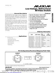 MAX4529CUT+ datasheet pdf MAXIM - Dallas Semiconductor
