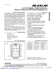 MAX4589CAP+ datasheet pdf MAXIM - Dallas Semiconductor