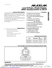 MAX4599ELT+ datasheet pdf MAXIM - Dallas Semiconductor