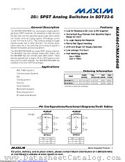 MAX4647EUT+ datasheet pdf MAXIM - Dallas Semiconductor