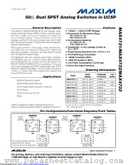 MAX4733EUA+T datasheet pdf MAXIM - Dallas Semiconductor