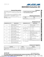 MAX4806EVKIT+ datasheet pdf MAXIM - Dallas Semiconductor