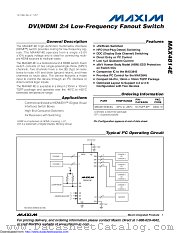 MAX4814EECB+ datasheet pdf MAXIM - Dallas Semiconductor