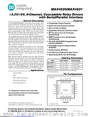 MAX4821ETP+T datasheet pdf MAXIM - Dallas Semiconductor