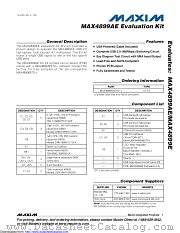 MAX4899AEEVKIT datasheet pdf MAXIM - Dallas Semiconductor