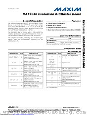 MAX4940EVKIT+ datasheet pdf MAXIM - Dallas Semiconductor