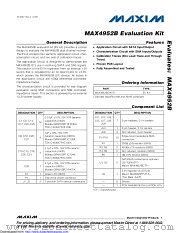 MAX4952BEVKIT datasheet pdf MAXIM - Dallas Semiconductor
