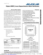 MAX4996LETG+ datasheet pdf MAXIM - Dallas Semiconductor