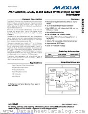 MAX5109EEE datasheet pdf MAXIM - Dallas Semiconductor