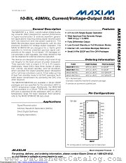 MAX5184BEEG+ datasheet pdf MAXIM - Dallas Semiconductor