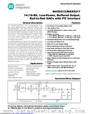 MAX5215GUA+ datasheet pdf MAXIM - Dallas Semiconductor