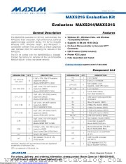MAX5216EVKIT+ datasheet pdf MAXIM - Dallas Semiconductor