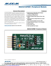 MAX5216PMB1 datasheet pdf MAXIM - Dallas Semiconductor