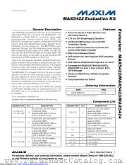 MAX5422EVKIT+ datasheet pdf MAXIM - Dallas Semiconductor