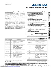 MAX5474EVKIT datasheet pdf MAXIM - Dallas Semiconductor