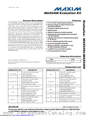 MAX5498EVKIT datasheet pdf MAXIM - Dallas Semiconductor