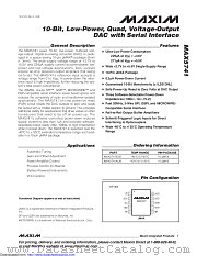 MAX5741AUB+T datasheet pdf MAXIM - Dallas Semiconductor