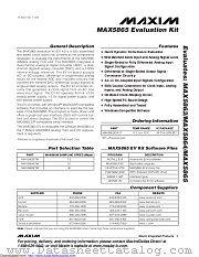 MAX5863EVKIT datasheet pdf MAXIM - Dallas Semiconductor