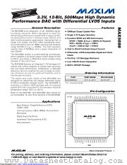 MAX5886EGK+TD datasheet pdf MAXIM - Dallas Semiconductor