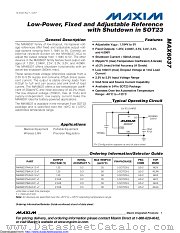 MAX6037BAUK25 datasheet pdf MAXIM - Dallas Semiconductor
