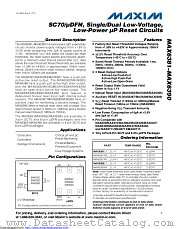 MAX6383XR29D3 datasheet pdf MAXIM - Dallas Semiconductor