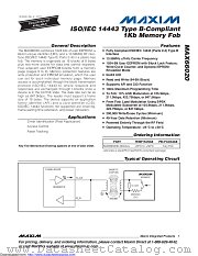 MAX66020K-000AA+ datasheet pdf MAXIM - Dallas Semiconductor