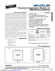 MAX6604AAHA+ datasheet pdf MAXIM - Dallas Semiconductor