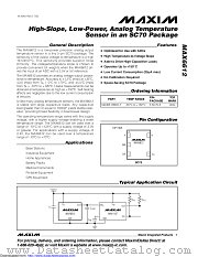 MAX6612MXK+ datasheet pdf MAXIM - Dallas Semiconductor
